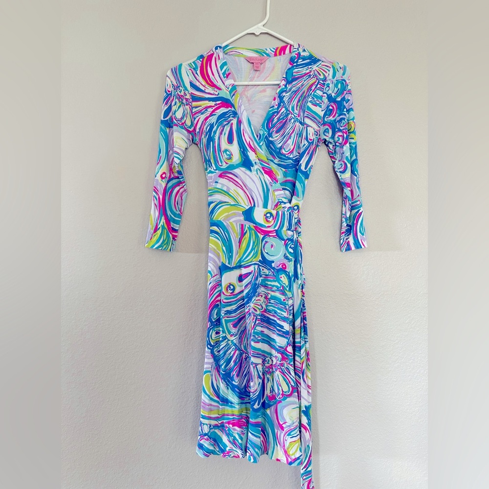 XXS EUC Lilly Pulitzer Emilia wrap dress gillty pleasure